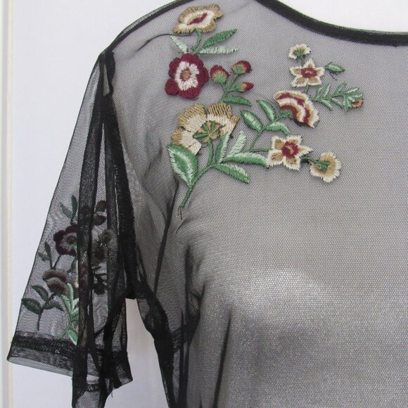 Sheer Embroidered Overlay Dress - Picture 3 of 8